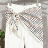 Women's Twill Blazer with Round Square Towel Wrap Accent for Spring in Versatile Solid Color