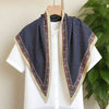 Women's Twill Blazer with Round Square Towel Wrap Accent for Spring in Versatile Solid Color