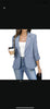 Women's Slim Fit One Button Polyester Solid Color Suit Collar Three-Quarter Sleeve Elegant Blazer with Wrinkle Sleeves for Spring in Black