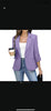 Women's Slim Fit One Button Polyester Solid Color Suit Collar Three-Quarter Sleeve Elegant Blazer with Wrinkle Sleeves for Spring in Black