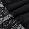 Women's Slim Fit Single Breasted Polyester Lace Blazer with Suit Collar Long Sleeves for Office in Winter Black White