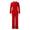 Women's Casual Long Sleeve Solid Color Loose Straight Leg Polyester Two Piece Pants Set for Office Autumn in Khaki Black
