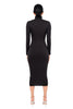 Women's Bodycon Dress, High Neck, Long Sleeves and Brushed Knit Fabric