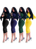 Women's Bodycon Dress, High Neck, Long Sleeves and Brushed Knit Fabric