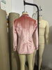 Women's Velvet-Style Blazer, Lapel Collar, Button Front and Long Sleeves