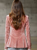 Women's Velvet-Style Blazer, Lapel Collar, Button Front and Long Sleeves