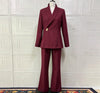 Women's Elegant Long Sleeve Solid Color Polyester Fashion Suit Set for Autumn Work Office in Solid Color