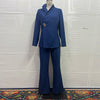Women's Elegant Long Sleeve Solid Color Polyester Fashion Suit Set for Autumn Work Office in Solid Color