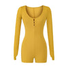 Women's Slim Fit Cotton Blend U-Neck Long Sleeve Versatile Blazer with Straight Style for Spring in Black and Turmeric