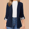 Women's Blazer, Contrast Lapels, Long Sleeves and Turnback Cuffs