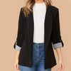 Women's Blazer, Contrast Lapels, Long Sleeves and Turnback Cuffs