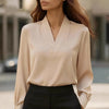 Women's Regular Fit Polyester Solid Color V-Neck Long Sleeve Pullover Blazer with Hood for Casual Work in Black Khaki Pink