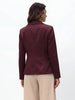 Women's Slim Fit Lapel Long Sleeve One Button Solid Color Polyester Cardigan for Urban Style Winter in Elegant Look