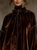 Women's Mini Dress, Tie Neck, Long Puff Sleeves and Solid or Plaid Options