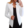 Women's Regular Fit Solid Color Casual Jacket with Lace Collar and Long Sleeves for Winter in White Black Red