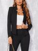 Women's Regular Fit Solid Color Casual Jacket with Lace Collar and Long Sleeves for Winter in White Black Red