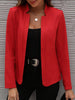 Women's Regular Fit Solid Color Casual Jacket with Lace Collar and Long Sleeves for Winter in White Black Red