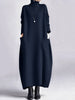 Zanzea Sweatshirt Dress Women Casual Turtleneck Long Sleeve Solid A-Line Midi Dresses for Woman FW Cozy Warm Robes