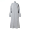 Zanzea Sweatshirt Dress Women Casual Turtleneck Long Sleeve Solid A-Line Midi Dresses for Woman FW Cozy Warm Robes