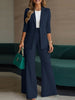 Spring Autumn Women Outfits Office 2 Piece Sets Elegant Long Sleeve Blazer Pant Sets Solid OL Work Tracksuit