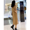 Women's Hooded Long Dress, Long Sleeve Panel Design Loose Fit Casual Dress for Fall Winter
