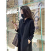 Women's Hooded Long Dress, Long Sleeve Panel Design Loose Fit Casual Dress for Fall Winter