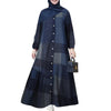 Women's Plus Size Floral Long Dress, Long Sleeve Panel Design Dress for Casual Styling