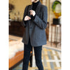 Women's Herringbone Blazer, Longline Suit Jacket for Spring Fall Styling