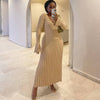 Women's Solid Color Knit Dress, Casual Dress for Fall Winter Styling