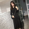 Women's Floral Chiffon Long Dress, Defined Waist A-Line Dress for Spring Styling