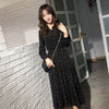 Women's Floral Chiffon Long Dress, Defined Waist A-Line Dress for Spring Styling