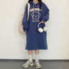 Women's Hooded Sweatshirt Dress, Long Sleeve Loose Fit Casual Dress with Lightweight and Fleece-Lined Options, Fall Winter