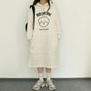 Women's Hooded Sweatshirt Dress, Long Sleeve Loose Fit Casual Dress with Lightweight and Fleece-Lined Options, Fall Winter