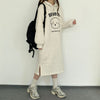 Women's Hooded Sweatshirt Dress, Long Sleeve Loose Fit Casual Dress with Lightweight and Fleece-Lined Options, Fall Winter