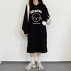 Women's Hooded Sweatshirt Dress, Long Sleeve Loose Fit Casual Dress with Lightweight and Fleece-Lined Options, Fall Winter