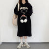 Women's Hooded Sweatshirt Dress, Long Sleeve Loose Fit Casual Dress with Lightweight and Fleece-Lined Options, Fall Winter