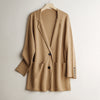 Women's Longline Knit Cardigan, Lapel Collar Sweater Jacket for Spring Fall Styling