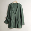 Women's Longline Knit Cardigan, Lapel Collar Sweater Jacket for Spring Fall Styling