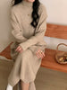 Women's Long Sweater Dress, Mock Neck Loose Fit Thick Knit Dress for Fall Winter Layering