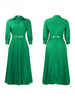 Purple Belt V-Neck Long Sleeve A-Line Pleated Dress Women Elegant Slim Evening Party Club Vestidos African Robe