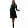 Women's Velvet Dress, Long Sleeve Dress for Fall Winter Styling