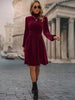 Women's Velvet Dress, Long Sleeve Dress for Fall Winter Styling