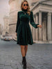 Women's Velvet Dress, Long Sleeve Dress for Fall Winter Styling