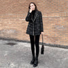 Women's Plaid Tweed Blazer, Lapel Collar Suit Jacket for Fall Winter Styling