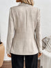 Women's Solid Color Blazer, Lapel Collar Single Breasted Suit Jacket for Work Office and Casual Styling