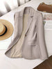 Women's Solid Color Blazer, Lapel Collar Single Breasted Suit Jacket for Work Office and Casual Styling