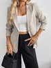 Women's Solid Color Blazer, Lapel Collar Single Breasted Suit Jacket for Work Office and Casual Styling