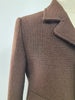 Women's Coffee Tweed Separates, Cropped Lapel Jacket or Skirt for Fall Winter Styling