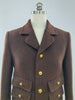 Women's Coffee Tweed Separates, Cropped Lapel Jacket or Skirt for Fall Winter Styling