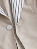 Women's Loose Fit Blazer, Contrast Lapel Collar Suit Jacket for Casual Styling